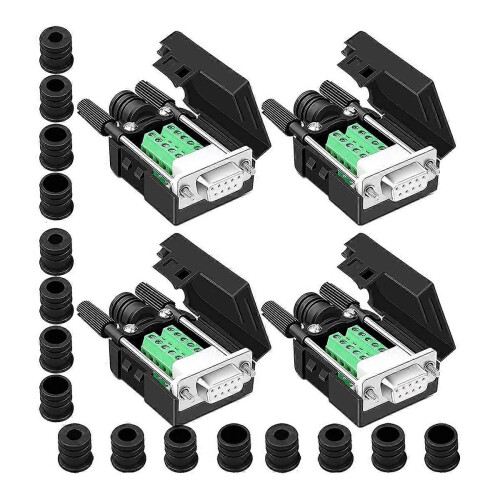 4PCS θηλυκός σύνδεσμος ξεμπλοκαρίσματος DB9, DB9 χωρίς συγκό