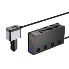 Adattatore per auto, caricabatterie USB a 3 prese da 3,1 A