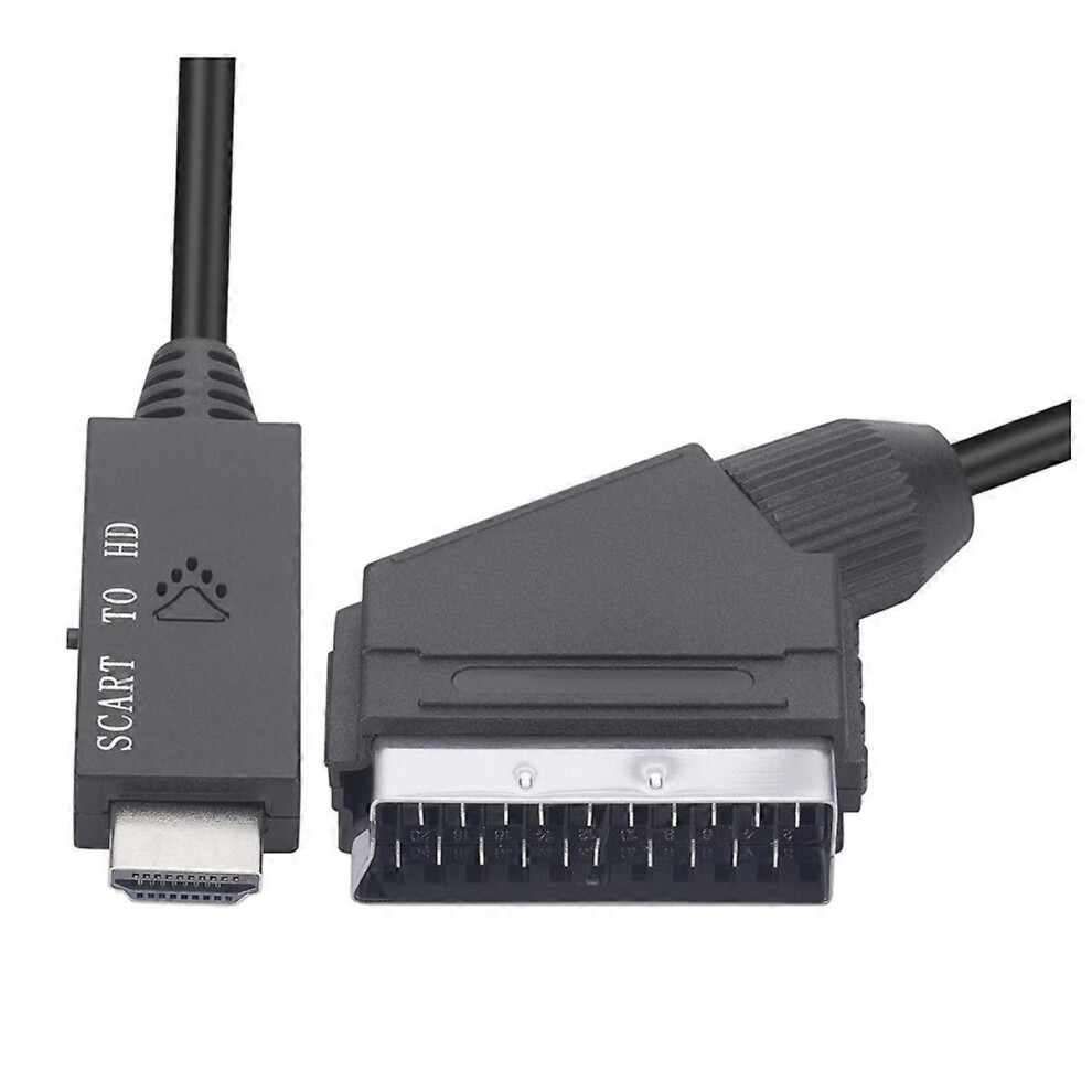 Hd 1080P Scart To -Compatible Adapter Scart Male To Hd Female Audio Video Converter Adapter Compatible Hdtv 9319739661729