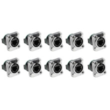 10 szt. gniazd Ethernet RJ45 Chassis NE8FDP złącze przelotowe Ethernet IP65 wodoodporne A