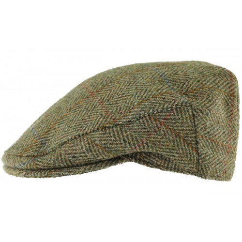 (Checked 5 - Beige, XL) Boardmans Harris Tweed Flat Cap 1