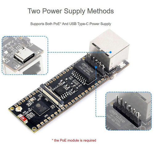 ESP32-S3-POE-ETH ESP32-S3 Πλακέτα Ανάπτυξης Ethernet Υποστήριξη PoE Διπλ 2