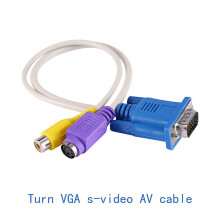 Adattatore da VGA SVGA a S-Video RCA compatibile con cavo video per laptop e PC