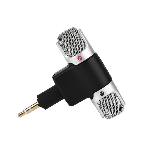 Mini Stereo Microphone with 3.5mm Gold Plated Jack for PC, Laptop, MD, Camera