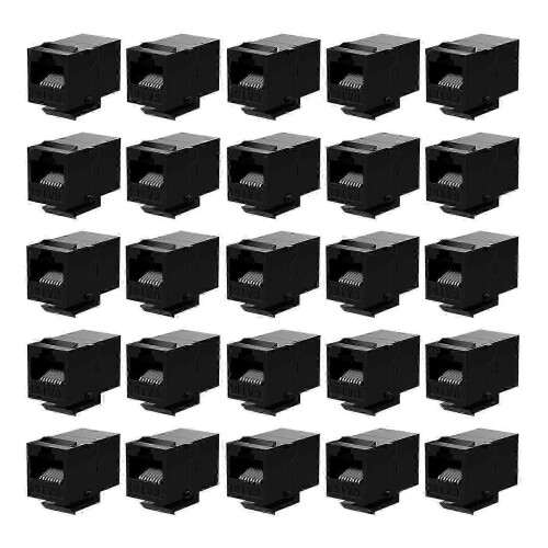 25 τεμάχια θηλυκό σε θηλυκό σύνδεσμο Cat6 RJ45, υποδοχή δικτύου Ethernet