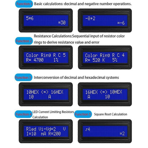 Αριθμομηχανή γραφείου με οθόνη LCD1602 7-Bit, κιτ εργασίας συγκόλλ 1