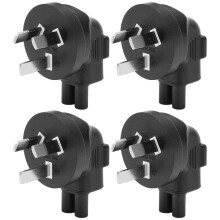 4pcs 3 Pin Plug to IEC 320 C5 Power Adapter Universal Standard Computer Power Adapter