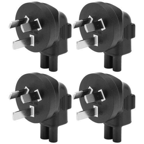 4pcs 3 Pin Plug to IEC 320 C5 Power Adapter Universal Standard Computer Power Adapter