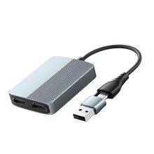 USB+Type-C to Dual -Compatible Adapter Extend Splitter