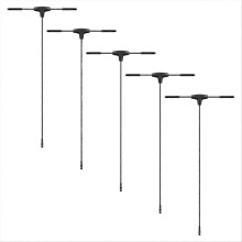 5PCS 2.4G T-Type Antenna 4 Connector 100mm Line Length High mission Efficiency for RC FPV Drone