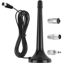 FM/DAB-Radioantenne für Stereoanlage und AV-Receiver – Universelle Zimmerantenne mit Verlängerungskabel