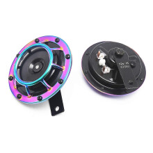 2Pcs 125mm 12V Electric Car Horn Super Loud High Tone/Low Tone Twin Horn Kit with Protective Grill for Motorcycles Cars