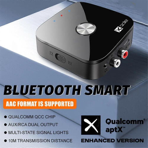 Δέκτης ήχου Bluetooth 5.4 AptX-Adaptive/HD/LL 3.5MM AUX 2-σε-1 ασύρματος προσαρμογέας HiFi 2