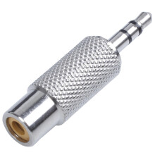 3,5 mm:n stereouros - RCA-mono-naaras -audiosovitin, hopea