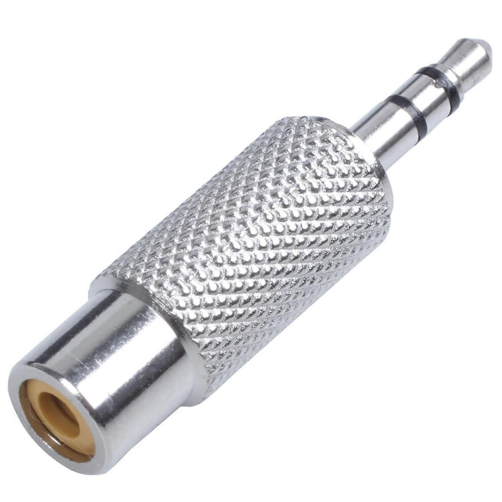 3.5Mm Stereo Male To Rca Mono Female Audio Adapter, Silver 9319739664034