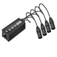 4-Channel XLR Audio and Network Cable Extender, DMX512 Network Signal Extender for Stage Sound Light