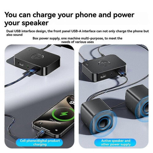 Ασύρματος δέκτης ήχου APTX-Bluetooth5.4, προσαρμογέας AUX 3.5MM, ενισχυτής ήχου HiFi Universal 2