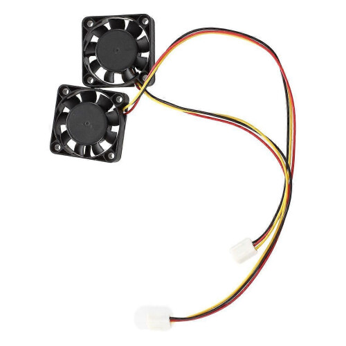 2 Pcs 3 Pin 40mm Square PC Computer Cooling Fan DC 12V Black 2