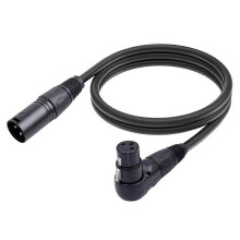 1 pezzo Adattatore per cavo di prolunga per microfono XLR, XLR femmina a 90 gradi a XLR maschio dritto