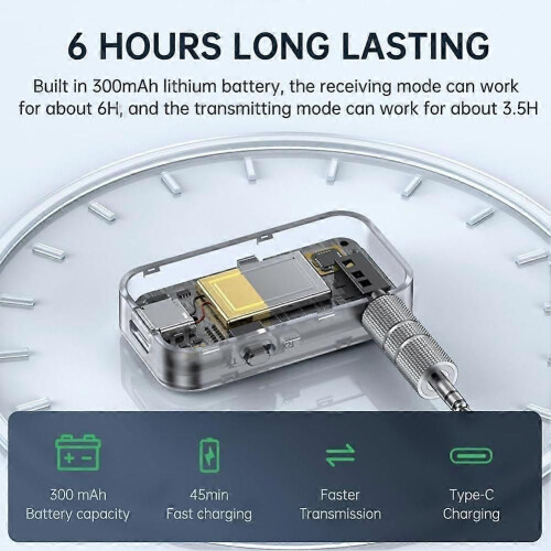 Δέκτης πομπού Bluetooth 5.3 Premium Pro, ασύρματος πομπός 2 σε 1 για τ 1