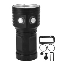 Linterna LED de buceo con 22 LEDs, resistente al agua IPX8, 10000 lm, portátil, de aleación de aluminio,