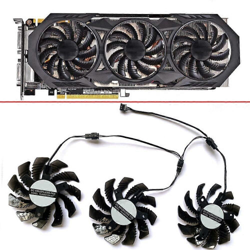 3 τεμάχια ανεμιστήρας GPU GTX970 75 χιλιοστών PLD08010S12H 3 ακροδε 1