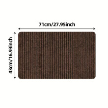 (Brown, 43cmX71cm/17inchX28inch) 1pc Ultra-Absorbent Non-Slip Door Mat - Durable, Machine Washable for Dust, Water & Sand