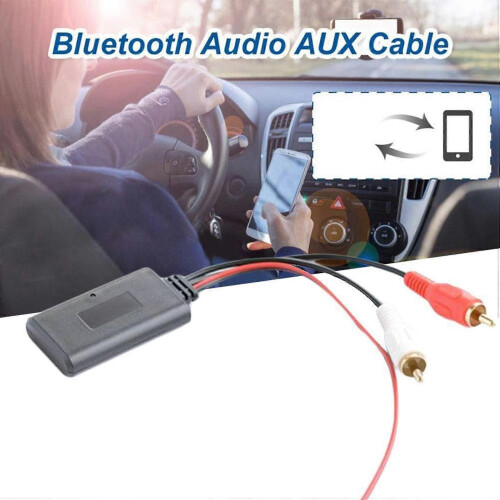 2Pcs Car Wireless Bluetooth Module Music Adapter AUX Audio Cable 1