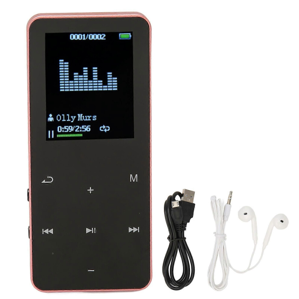 8G Bluetooth 4.2 Mp3 Player, 1.8 Inch Screen, Noise Reduction, Portable Lossless Mp4 Player With Translation Dictionary, Pink 9319739674187