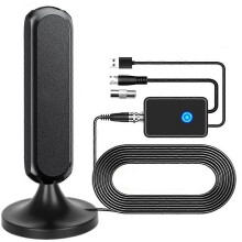 5-Meter Thick-Wire TV Antenna with Enhanced Amplifier compatible Indoor HD Terrestrial ATSC Digital TV Signal Reception