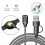 Καλώδιο φόρτισης ρολογιών USB Type C 2 σε 1 για 8, 7 Series, Forerunner 245, 255, 955, Venu 2 A μαύρο 3