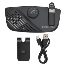 Kit di mani per aletta parasole auto, Bluetooth 5.0, riduzione del rumore, universale, compatibile con
