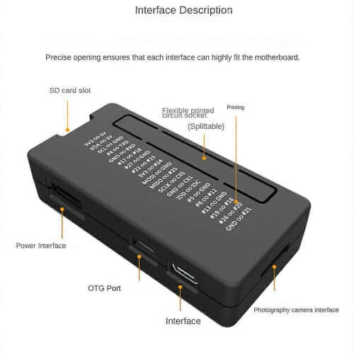 Protective Case for Raspberry Pi Zero Pi0 Raspberry PI ZEROv1.3/2W/WH Case Black 2