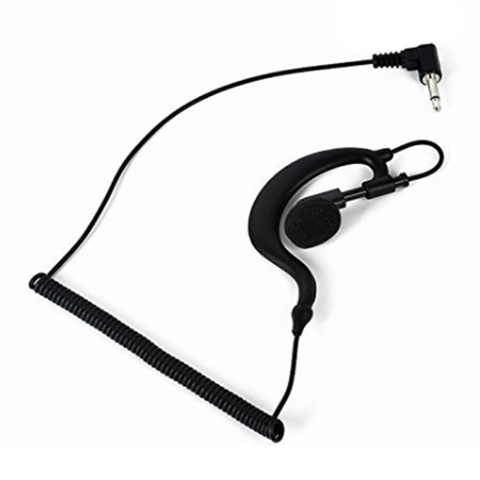 2.5Mm Ear Hook Headset For Walkie Talkie Single Ear Radio Earpiece With Clip Single Earphone With Coiled Cable 9319739673999