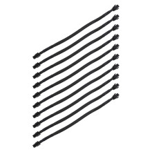 10X Sleeved ATX 4 Pin P4 Male to ATX P4 Female CPU Power Extension Cable Black