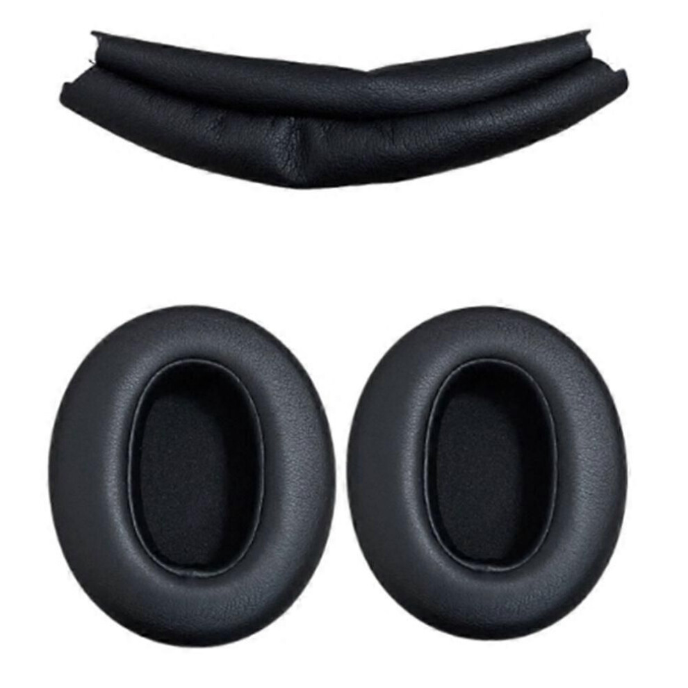 Replacement Leather Earpads & Headband Cover For Sony Wh-Xb910n - Comfortable Headphone Cushions Black 9319739675894
