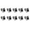 10PCS Ethernet Rj45 Chassis Socket NE8FDP Ethernet Pass Through Connector IP65 Waterproof E 1