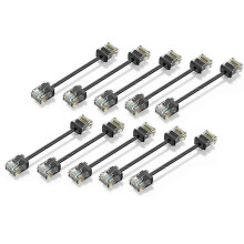 10er-Pack Cat6/Cat6a Slim RJ45 UTP Netzwerkkabel 10 Gbit/s Cat 6 Patchkabel für Patchpanel zu Switch