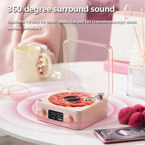 Retro Record Player Bluetooth Audio High Quality Wireless Speaker 1