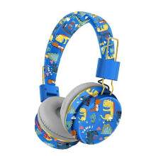 Wireless Bluetooth Headset with Microphone Dinosaur Animal Stereo Music Earphone TF Card Headphones