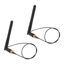 2PCS/Lot 2.4GHz 3DBi WiFi 2.4G Antenna Aerial RP-SMA Male Wireless Router+PCI U.FL IPX to RP SMA Mal