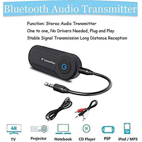 Bluetooth Transmitter Wireless Portable Stereo USB Bluetooth 5.0 Transmitter Adapter compatible 3.5mm Audio Devices TV PC Car 1