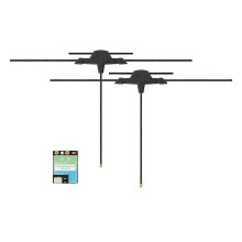 ELRS Dualband-Empfänger 2,4 GHz/900 MHz, 100 mW Diversity, Dual-70-mm-Antenne für FPV-Langstrecken-Freestyle-D