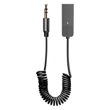 Receptor de audio Bluetooth 5.2, adaptador estéreo USB a conector AUX de 3,5 mm, manos libres inalámbricos
