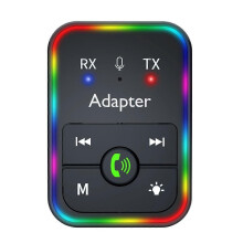 2 in 1 Wireless Bluetooth 5.3 Receiver Transmitter Adapter 3.5mm AUX Jack for Car Audio Headphone Re