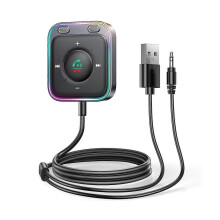 Προσαρμογέας αυτοκινήτου Bluetooth 5.3 AUX, πομπός με διπλό μι