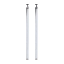 2 x 96 cm lange, 7-teilige Teleskopantenne aus Edelstahl für AM/FM-Radio und TV