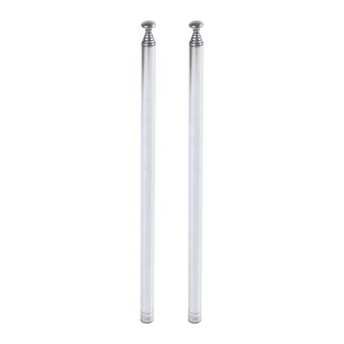 2x 96cm μήκος 7 τμημάτων τηλεσκοπική κεραία ραδιοφώνου AM FM από ανοξείδωτο χάλυβα