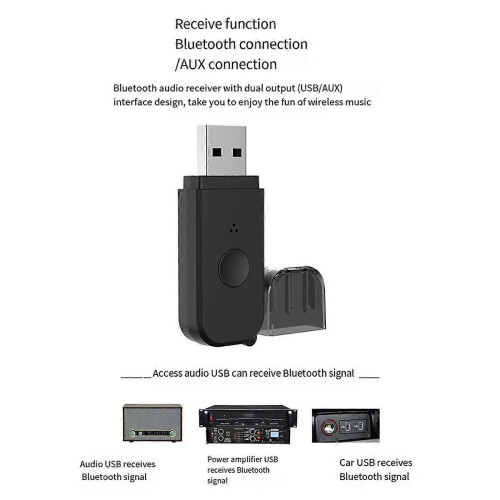 USB Bluetooth Music Receiver Transmitter 4-In-1 USB Dual-Use 5.3 2