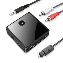 Bluetooth 5.0 Sender/Empfänger 3,5-mm-AUX-optischer drahtloser Audioadapter für PC, TV und Autolautsprecher
